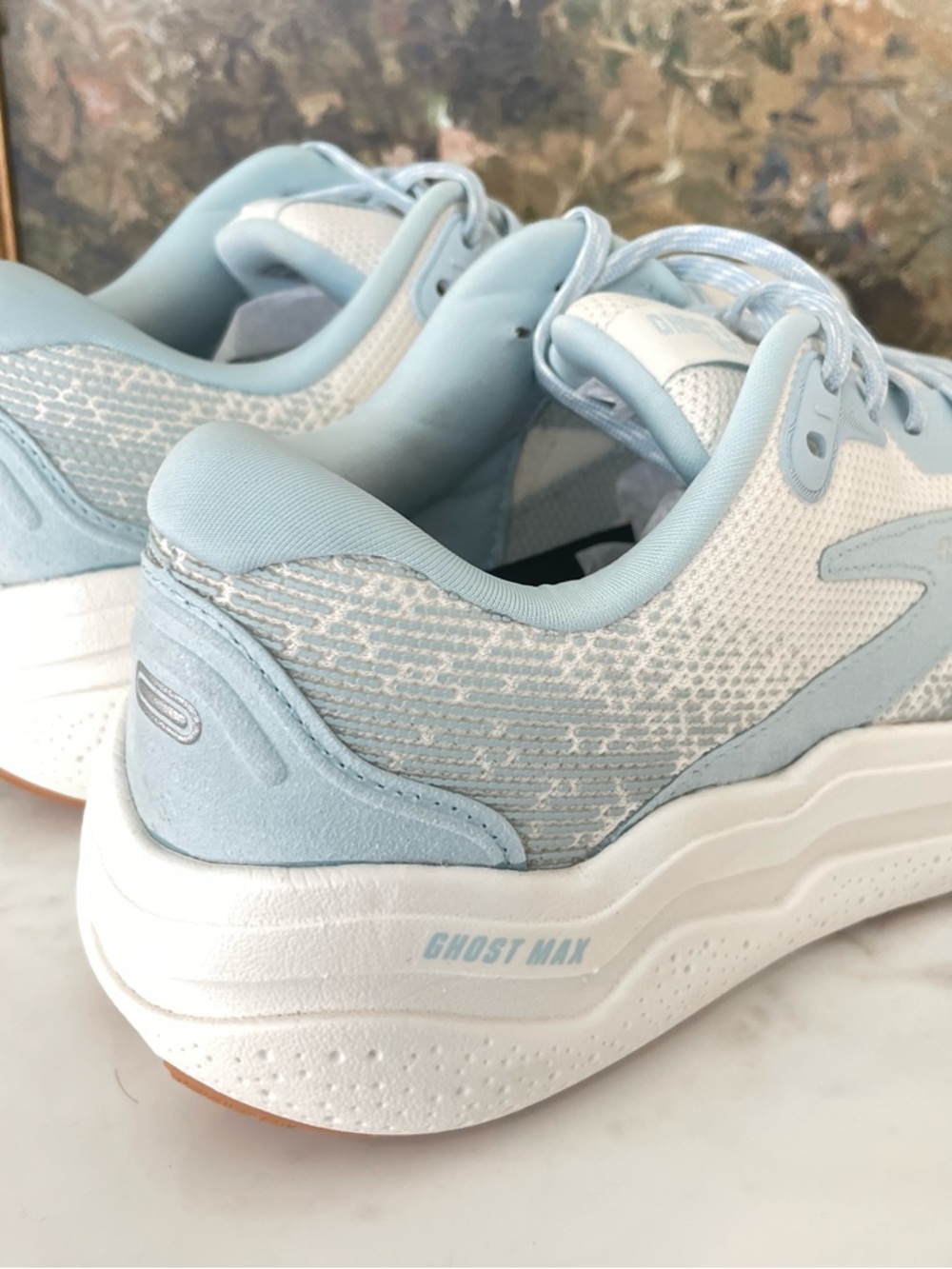 Brooks Ghost Max 2 Running Shoes Blue White Size 11 - Picture 3 of 9